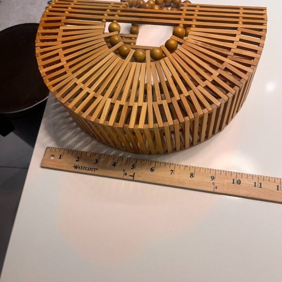 NEW Bamboo Top Handle Bag Resort Vacation - Picture 7 of 8